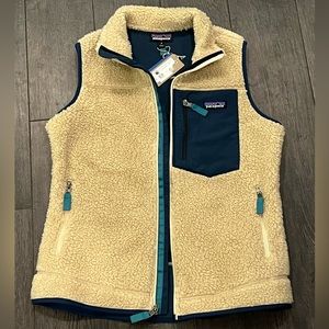 Patagonia Retro-X Vest Medium Oatmeal Windproof Sherpa Fleece M